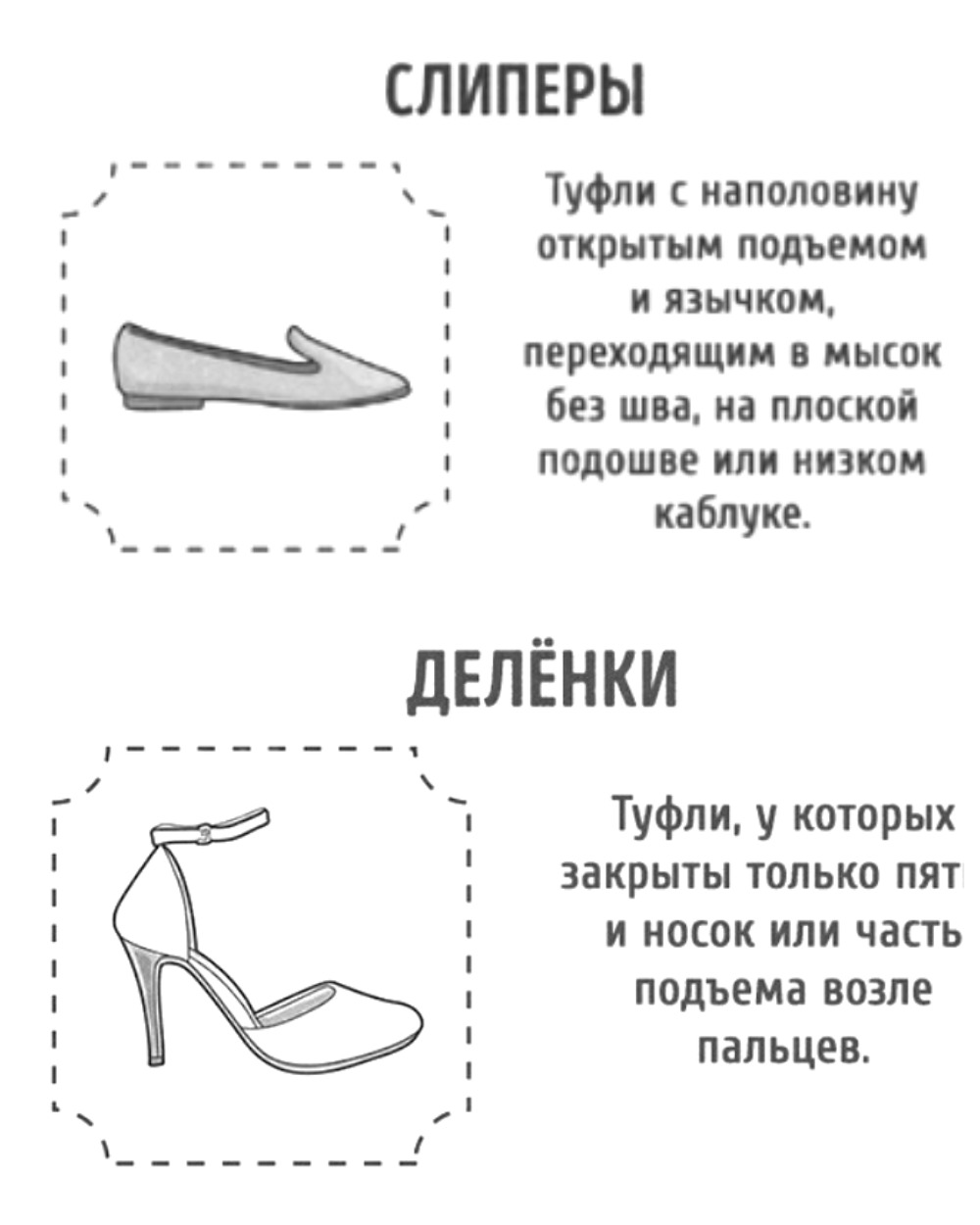 Виды женской обуви названия