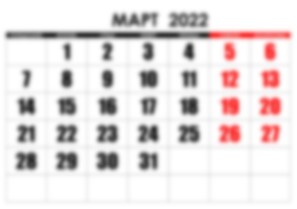 Производственный календарь на март 2022 года в России