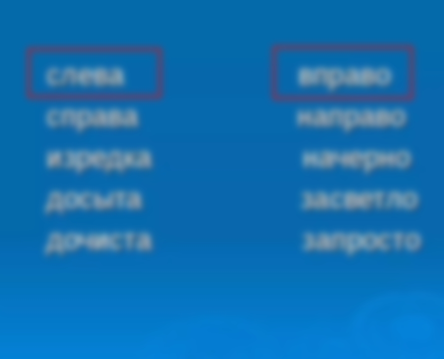 Как пишется влево, вправо: слитно или раздельно